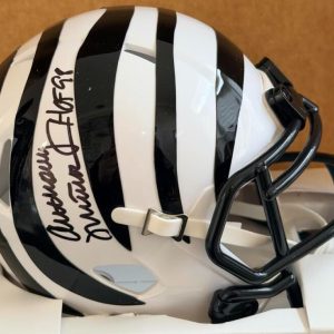 ANTHONY MUNOZ CINCINNATI BENGALS HOF SIGNED ALT MINI HELMET BECKETT