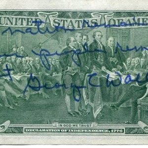 George Wallace Governor Of Alabama Segregationist Signed Autograph $2 Bill Quote