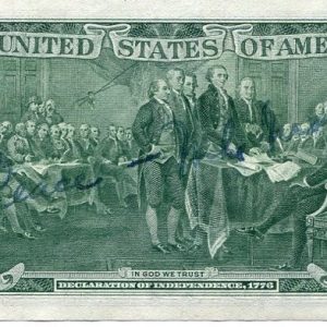 Mike Mansfield Montana Senator Representative Ambassado Signed Autograph $2 Bill