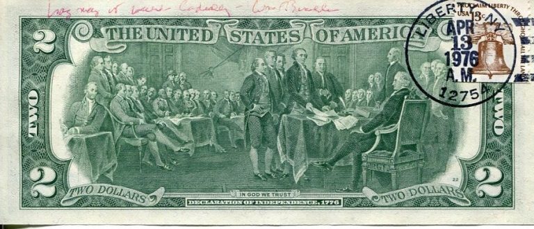 WILLIAM F. BUCKLEY JR.  NATIONAL REVIEW FOUNDER AUTHOR SIGNED AUTOGRAPH $2 BILL COLLECTIBLE MEMORABILIA