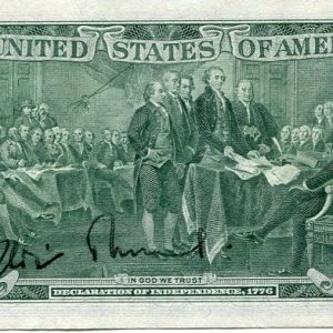 Zbigniew Brzezinski US National Security Advisor Signed Autograph $2 Bill