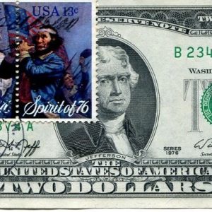 C. Douglas Dillon Secretary the Treasury JFK LBJ Signed Autograph $2 Bill Quote