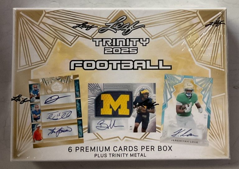 Leaf Trinity 2025 Football - HOBBY Cards Plus Trinity Metal] -7 AUTOS