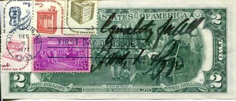 Frank Rizzo Mayor Philadelphia Police Commissioner Signed Autograph $2 Bill Quot