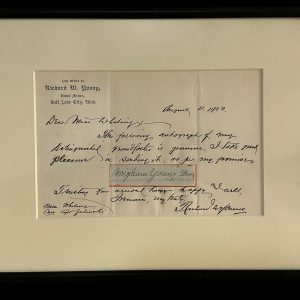 Brigham Young LDS Mormon Signed Autograph With General Richard Whitehead JSA