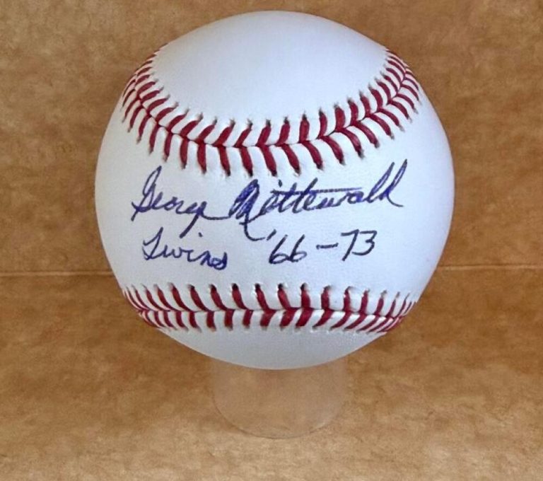GEORGE MITTERWALD TWINS 66-73  SIGNED AUTOGRAPHED M.L. BASEBALL BECKETT AUTH