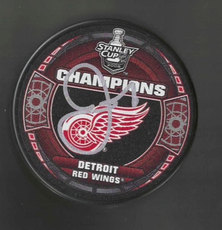 Jim Nill Signed Detroit Red Wings 2008 Stanley Cup Champions Puck