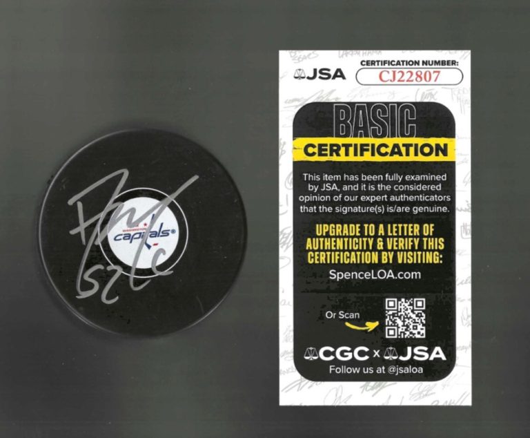 Dylan McIlrath Signed Washington Capitals Puck JSA COA