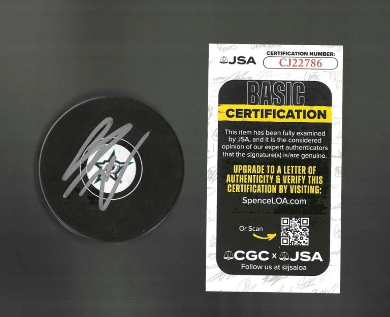 Casey DeSmith Signed Dallas Stars Puck JSA COA