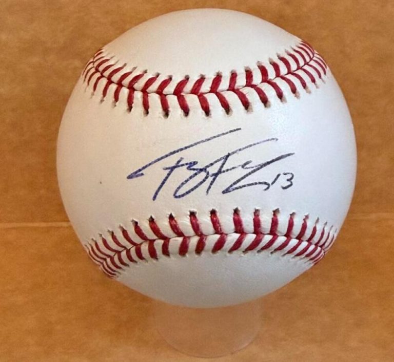 TY FRANCE TWINS/BLUE JAYS SIGNED AUTOGRAPHED M.L. BASEBALL BECKETT AUTH