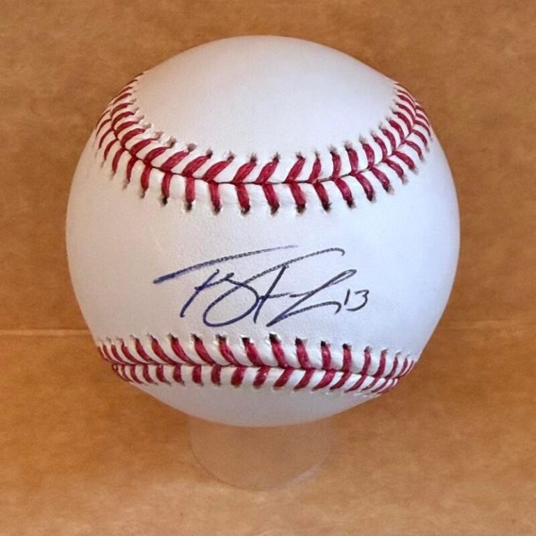 TY FRANCE TWINS/BLUE JAYS SIGNED AUTOGRAPHED M.L. BASEBALL BECKETT AUTH