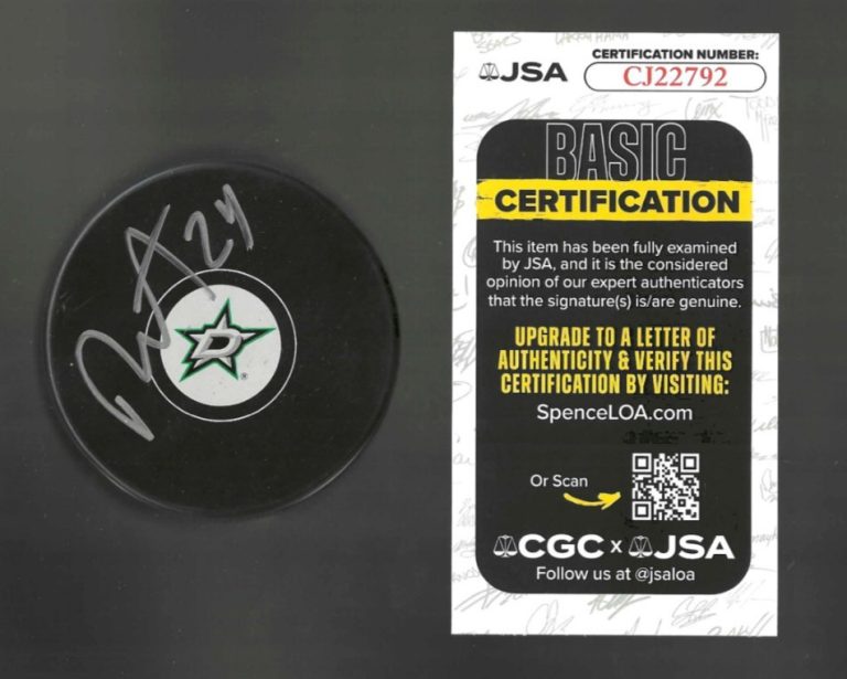 Roope Hintz Signed Dallas Stars Puck JSA COA