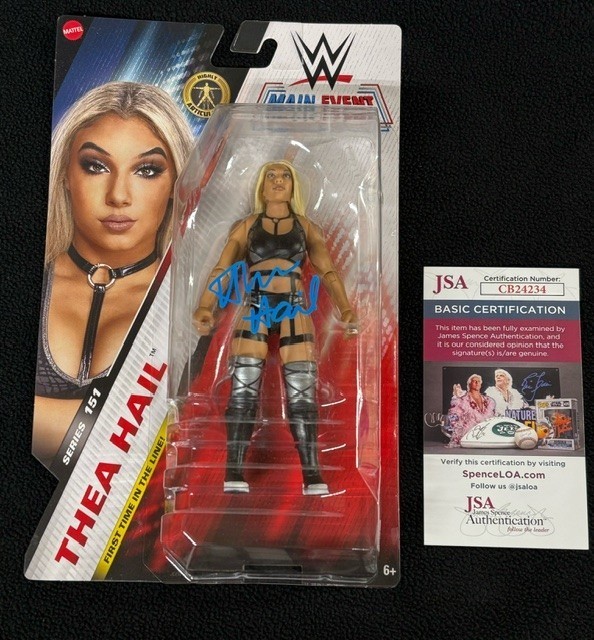 Thea Hail Signed WWE NXT Series 151 Main Event Action Figure JSA COA Chase U
