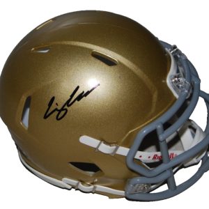 C.J CARR signed (NOTRE DAME FIGHTING IRISH) mini helmet BECKETT BAS BV13336