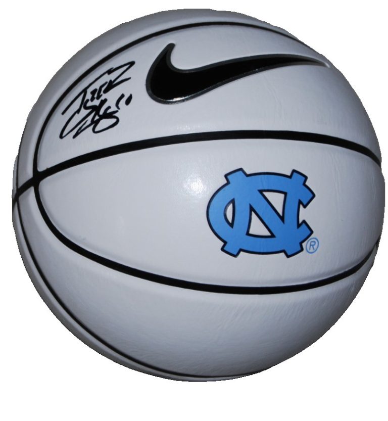 TYLER HANSBROUGH SIGNED NORTH CAROLINA TAR HEELS LOGO BASKETBALL BECKETT BV10253 COLLECTIBLE MEMORABILIA