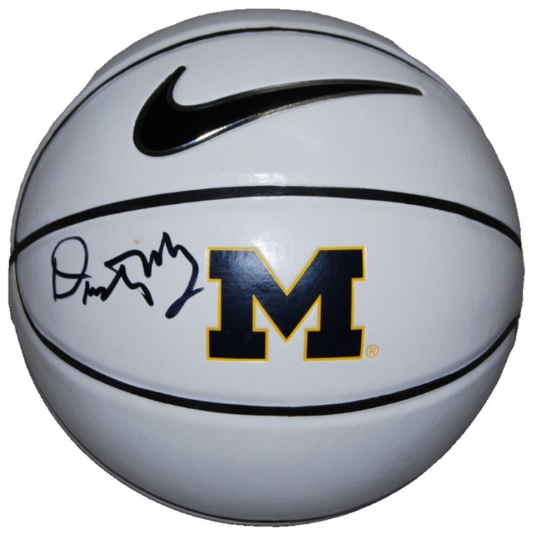 DUSTY MAY signed (MICHIGAN WOLVERINES) Nike logo basketball BECKETT BV10311