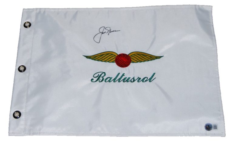 JACK NICKLAUS signed (BALTUSROL) 1967 US OPEN Golf pin flag BECKETT AE38953