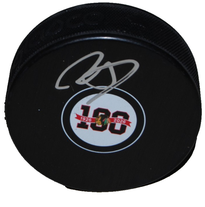 RYAN DONATO signed (CHICAGO BLACKHAWKS) 100th Anniversary puck BECKETT BV10209