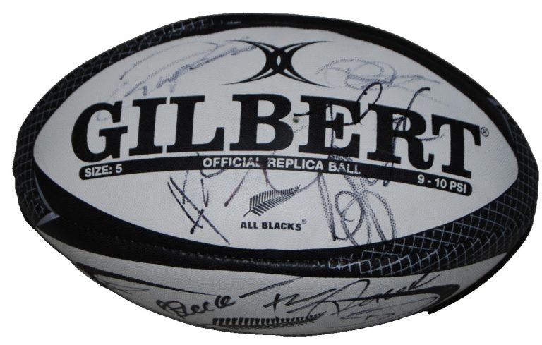 2025-26 NEW ZEALAND ALL BLACKS team signed Gibert match rugby ball W/COA #1