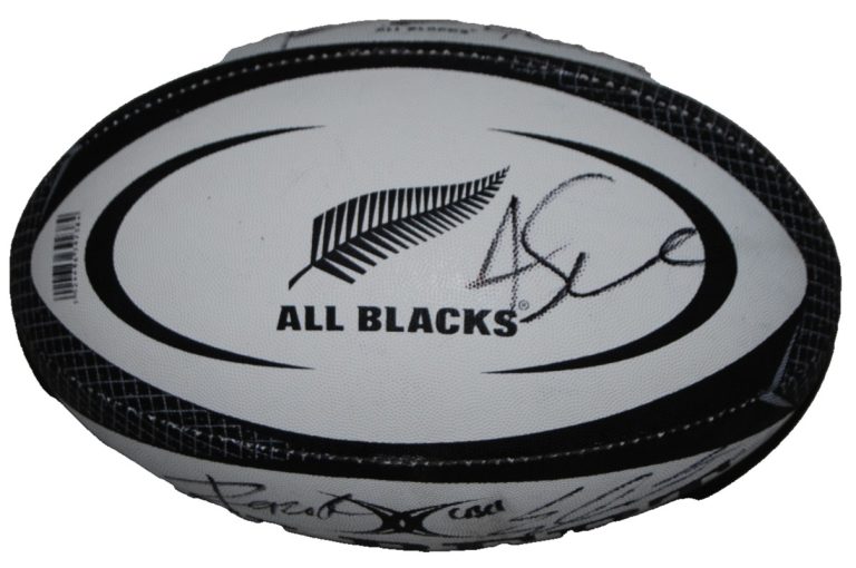 2025-26 NEW ZEALAND ALL BLACKS team signed Gibert match rugby ball W/COA #2