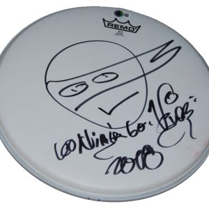 VANILLA ICE signed (ICE ICE BABY) drum head with Sketch BECKETT BAS BV13315