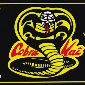 WILLIAM ZABKA signed (COBRA KAI) metal license plate BECKETT BAS 4W124568