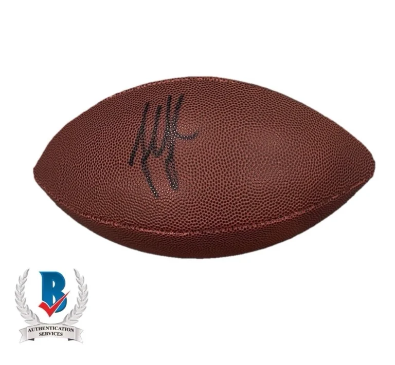 LANDON JACKSON signed (BUFFALO BILLS) Wilson Junior Football Beckett BR32956