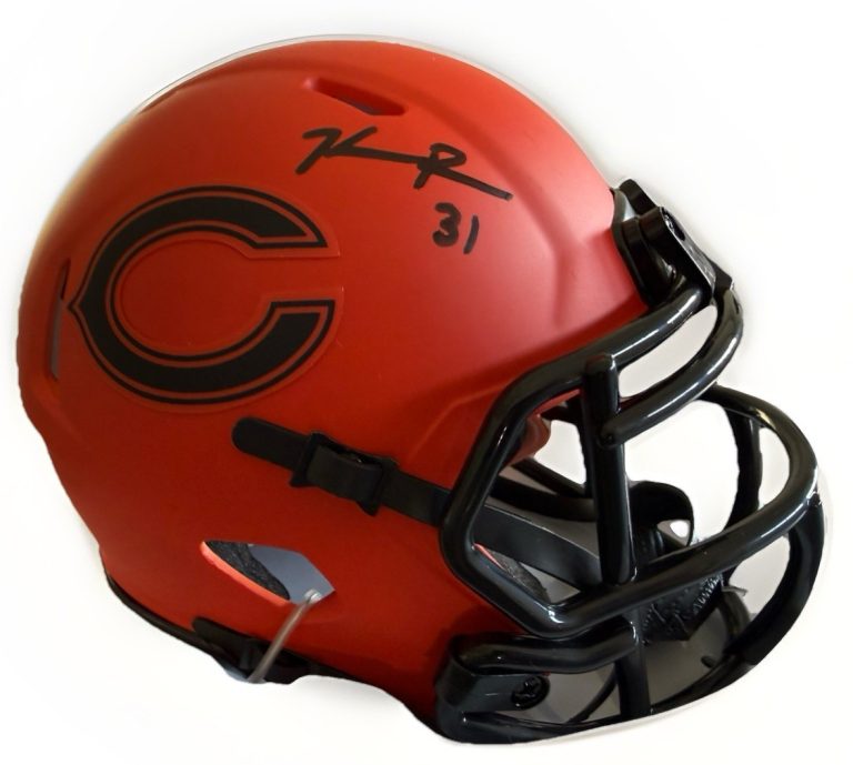 KEVIN BYARD signed (CHICAGO BEARS) Orange mini football helmet JSA WC349615