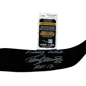 Teemu Selanne Signed & Multi-Inscribed Finnish Flash Anaheim Ducks Stick JSA COA
