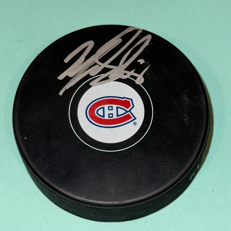 MIKE MATHESON Signed Montreal CANADIENS Puck Beckett (BAS)