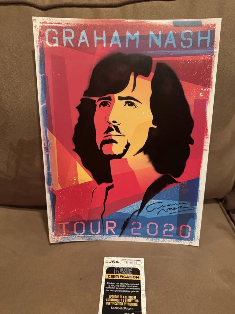 Graham Nash Signed Autographed 11 by 17 Concert Poster JSA