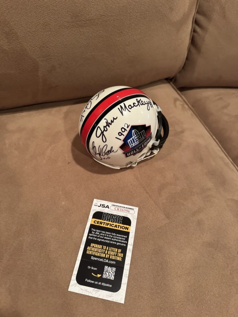 Mackey Csonka Little SIGNED HoF MINI HELMET JSA Syracuse SU HoF’ers