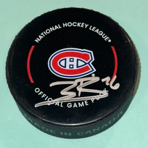 ZACK BOLDUC Signed Montreal CANADIENS Official GAME Puck Beckett (BAS)