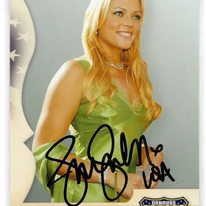 Jennie Finch Signed 2007 Donruss Americana Softball Card #53