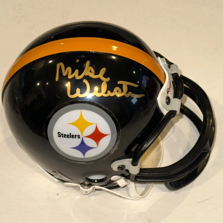 MIKE WEBSTER Signed Pittsburgh STEELERS Mini-helmet Beckett Auth. (BAS)