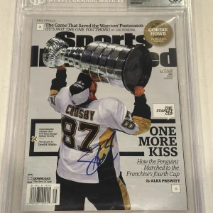 SIDNEY CROSBY Signed 6/20/16 SPORTS ILLUSTRATED Beckett BAS Encapsulated AUTO 10