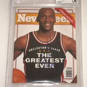 MICHAEL JORDAN Signed 1993 NEWSWEEK Magazine Beckett Encapsulated BAS (No Label)