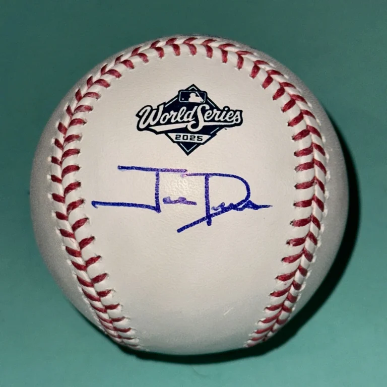 JOE DAVIS (Dodgers) Signed Official 2025 WORLD SERIES Baseball Beckett (BAS)