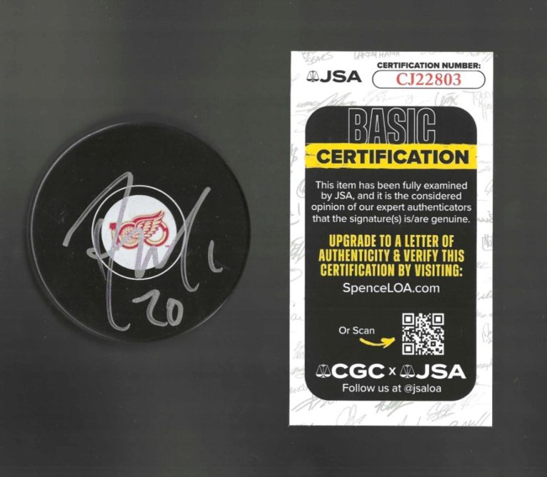 Dylan McIlrath Signed Detroit Red Wings Centennial 100th Puck JSA COA