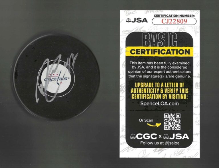 Declan Chisholm Signed Washington Capitals Puck JSA COA