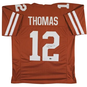 Texas Earl Thomas Authentic Signed Burnt Orange Pro Style Jersey BAS Witnessed