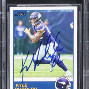 Vikings Kyle Rudolph Authentic Signed 2019 Score #238 Card BAS Slabbed
