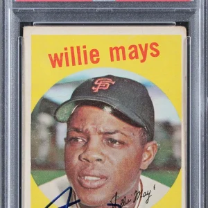 Giants Willie Mays Authentic Signed 1959 Topps #50 Card Auto 10! PSA/DNA Slabbed