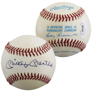 Yankees Mickey Mantle Authentic Signed Bobby Brown OAL Baseball JSA #ZZ07466