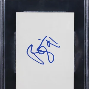 David Bowie "91" Authentic Signed 3x5 Index Card Auto Graded 10! BAS Slabbed