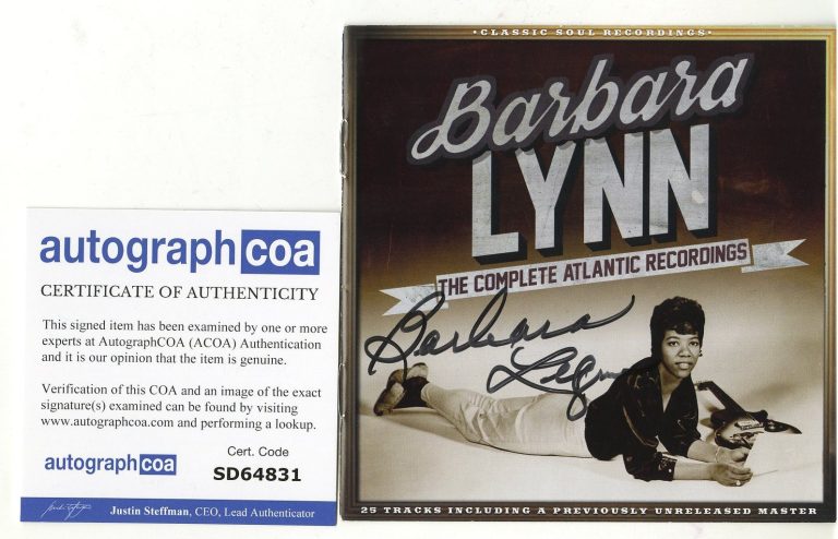 Barbara Lynn signed complete atlantic recordings CD, utter legend. ACOA