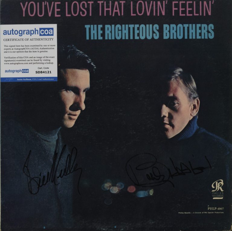 Righteous Brothers You've Lost that Lovin Feelin Vinyl SIGNED Bill/Bobby ACOA