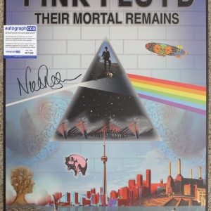Nick Mason signed Pink Floyd's Dark Side of the Moon, Mortal Poster RARE FA LOA