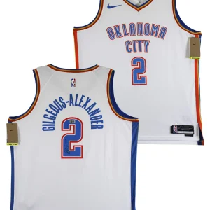 Thunder Shai Gilgeous-Alexander Signed White Nike Swingman Jersey BAS #BV56499