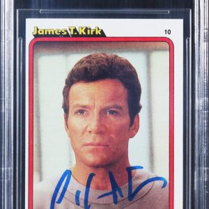 William Shatner Authentic Signed 1979 Star Trek #10 James T. Kirk Card BAS Slab